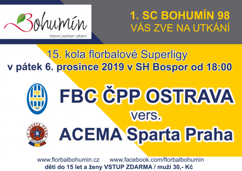 Florbalová Superliga v Bohumíně!
